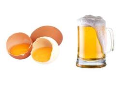 ảnh chụp màn hình bia và trứng gà làm trắng da