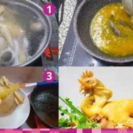 cách luộc gà ngon da vàng k bị nứt