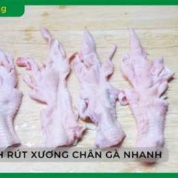 cách rút xương chân gà đã luộc