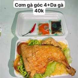 cơm gà xối mỡ bình dân