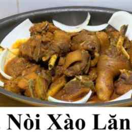 gà đá xào lăn