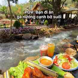 gà nướng bên suối đà lạt
