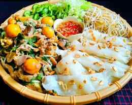 giao diện app bánh ướt lòng gà ngon ở đà lạt