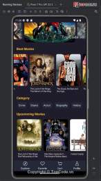 giao diện app coi phim đá gà