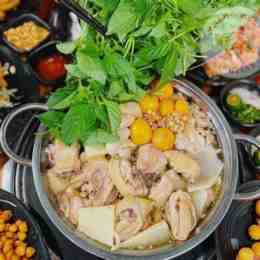 lẩu gà lá é ở đà lạt