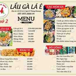 menu lẩu gà lá é dã chiến