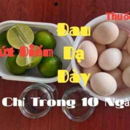 trứng gà ngâm chanh trị dạ dày