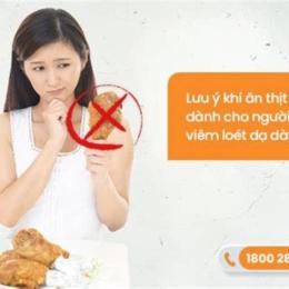 viêm loét dạ dày có ăn được thịt gà không