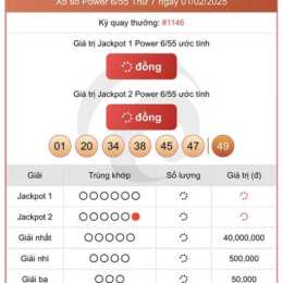 vietlott power 6/55 kết quả gần đây